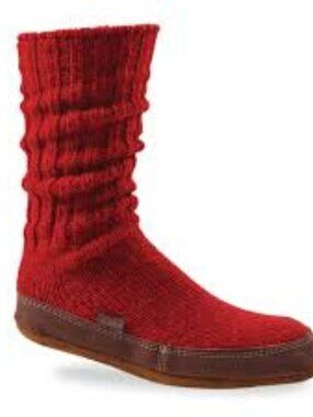 Acorn Original Slipper Sock in Red Women's size 5.5-7